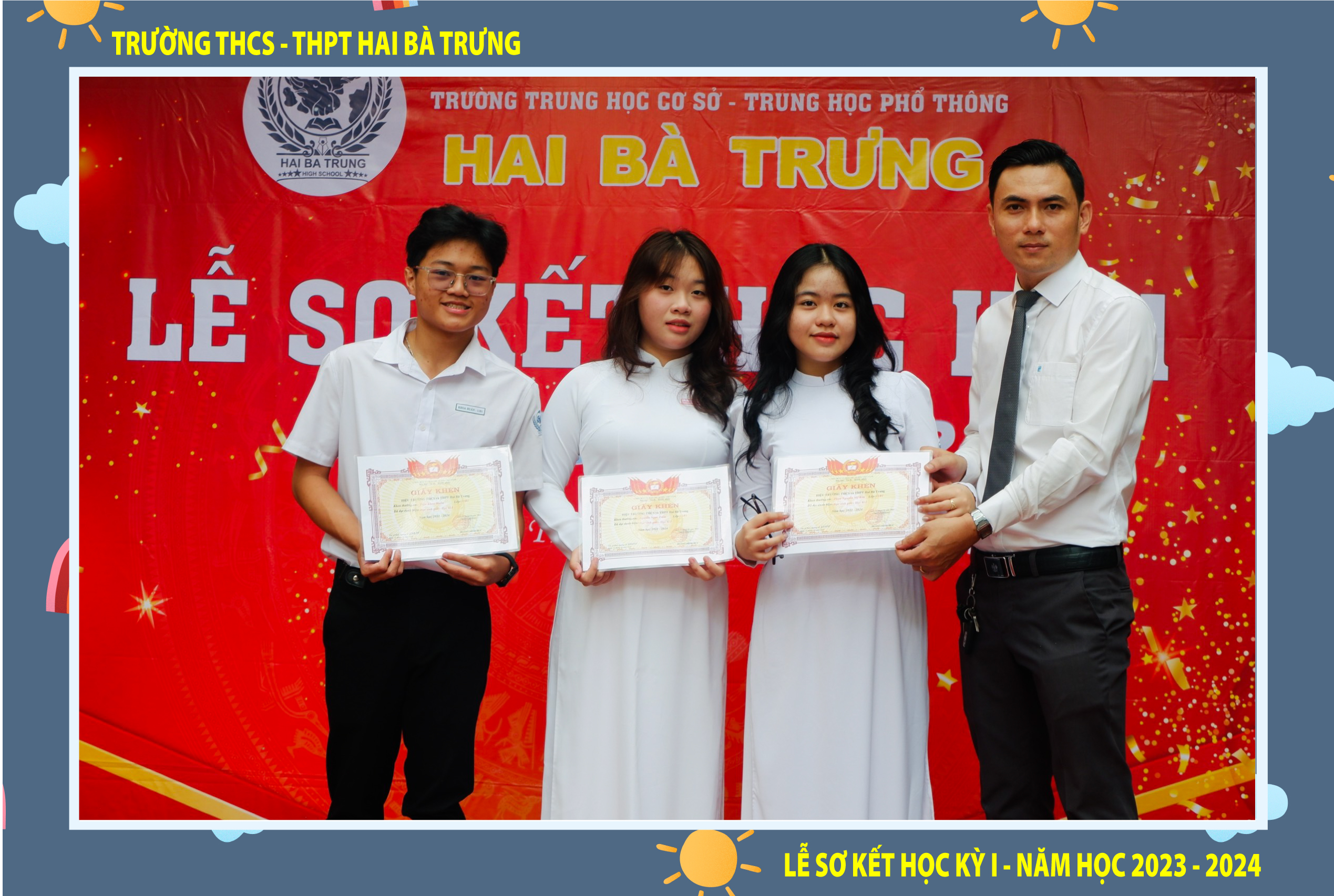 TRƯỜNG THCS – THPT HAI BÀ TRƯNG SƠ KẾT HỌC KỲ I NĂM HỌC 2023 – 2024